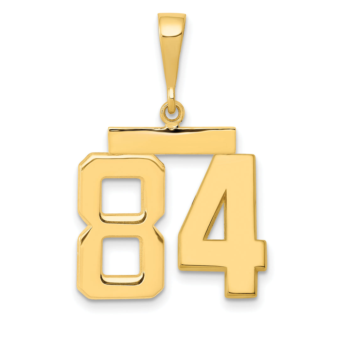 14k Yellow Gold Medium Polished Number 84 Charm