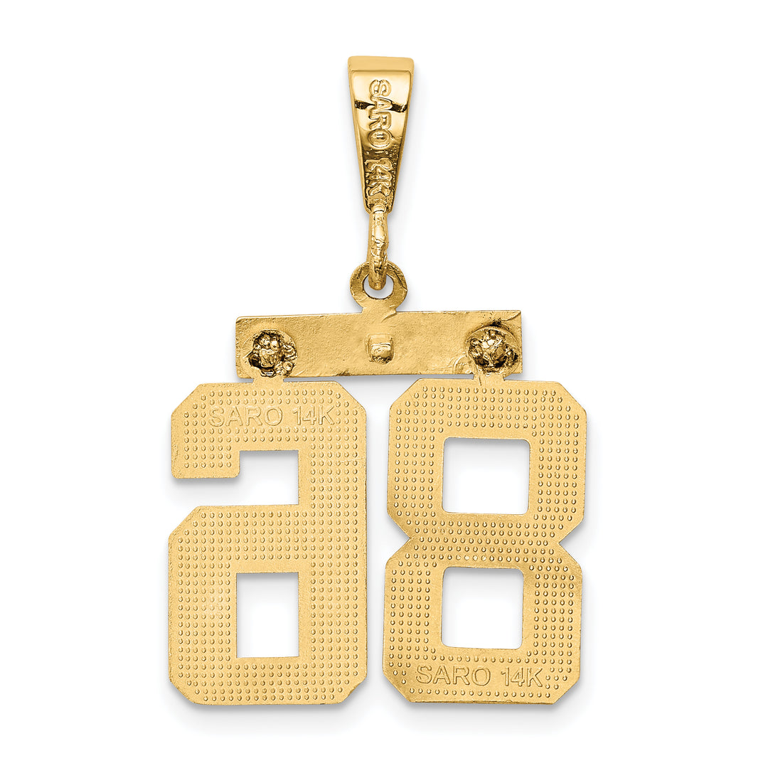 14k Yellow Gold Medium Polished Number 86 Charm