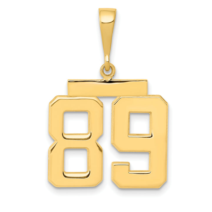 14k Yellow Gold Medium Polished Number 89 Charm