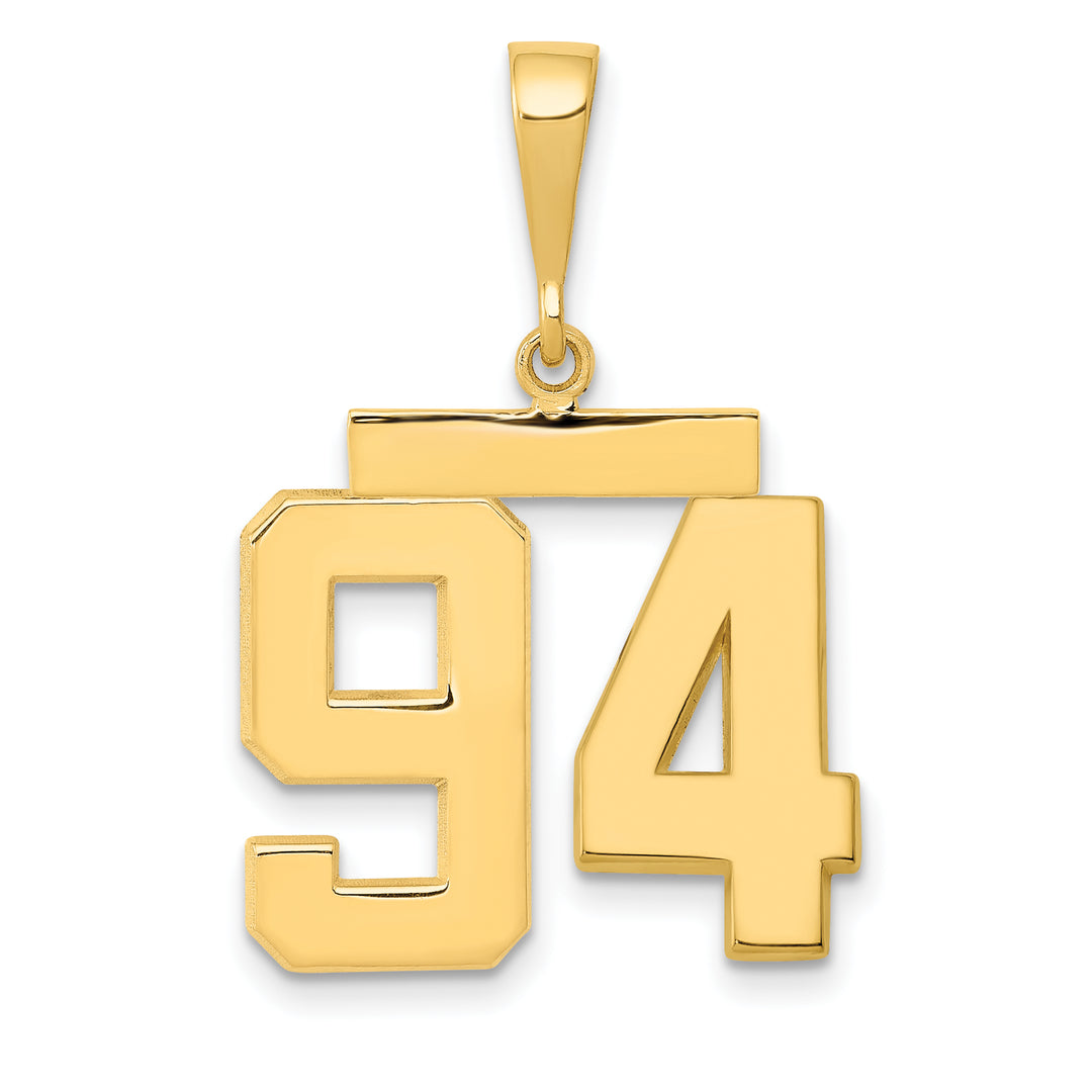 14k Yellow Gold Medium Polished Number 94 Charm