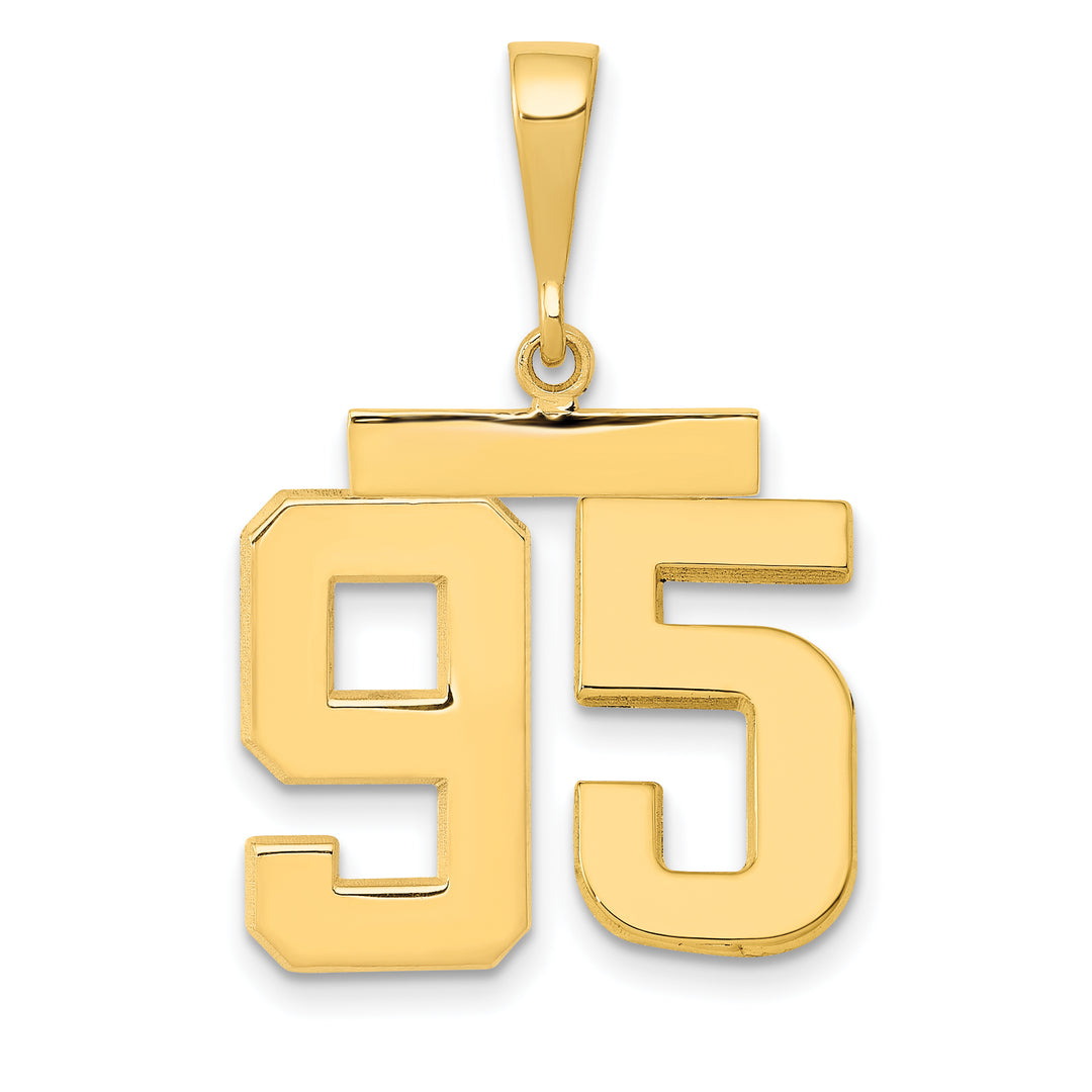 14k Yellow Gold Medium Polished Number 95 Charm