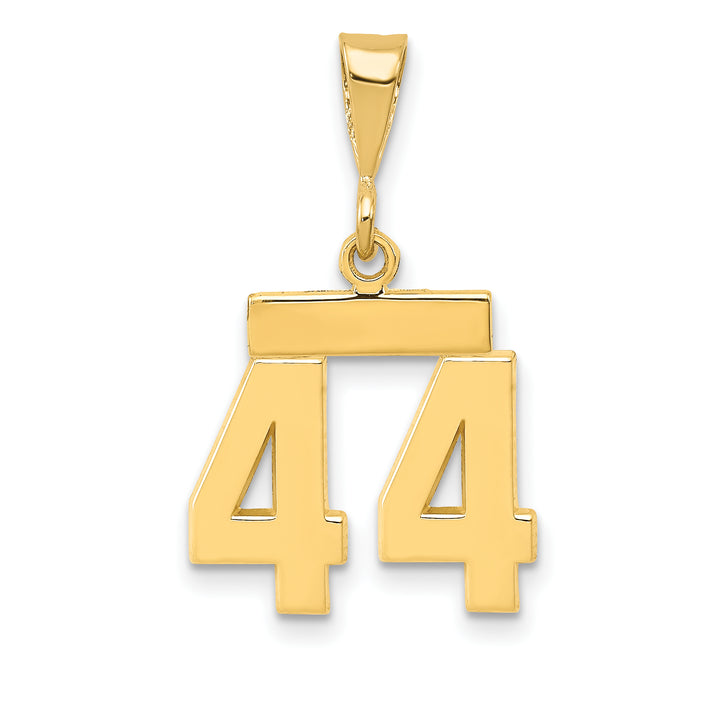 14k yellow gold small polished number 44 charm