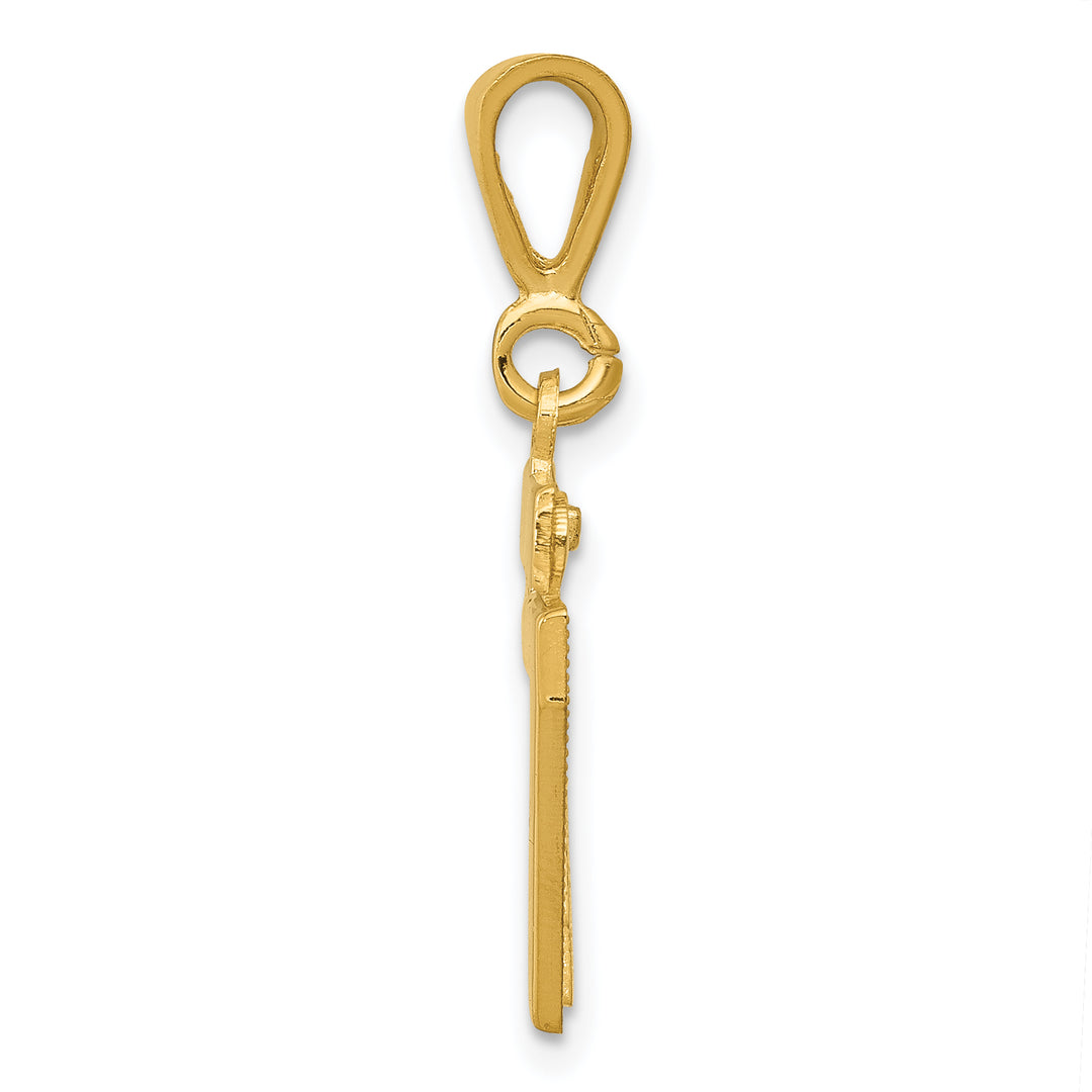 14k yellow gold small polished number 47 charm