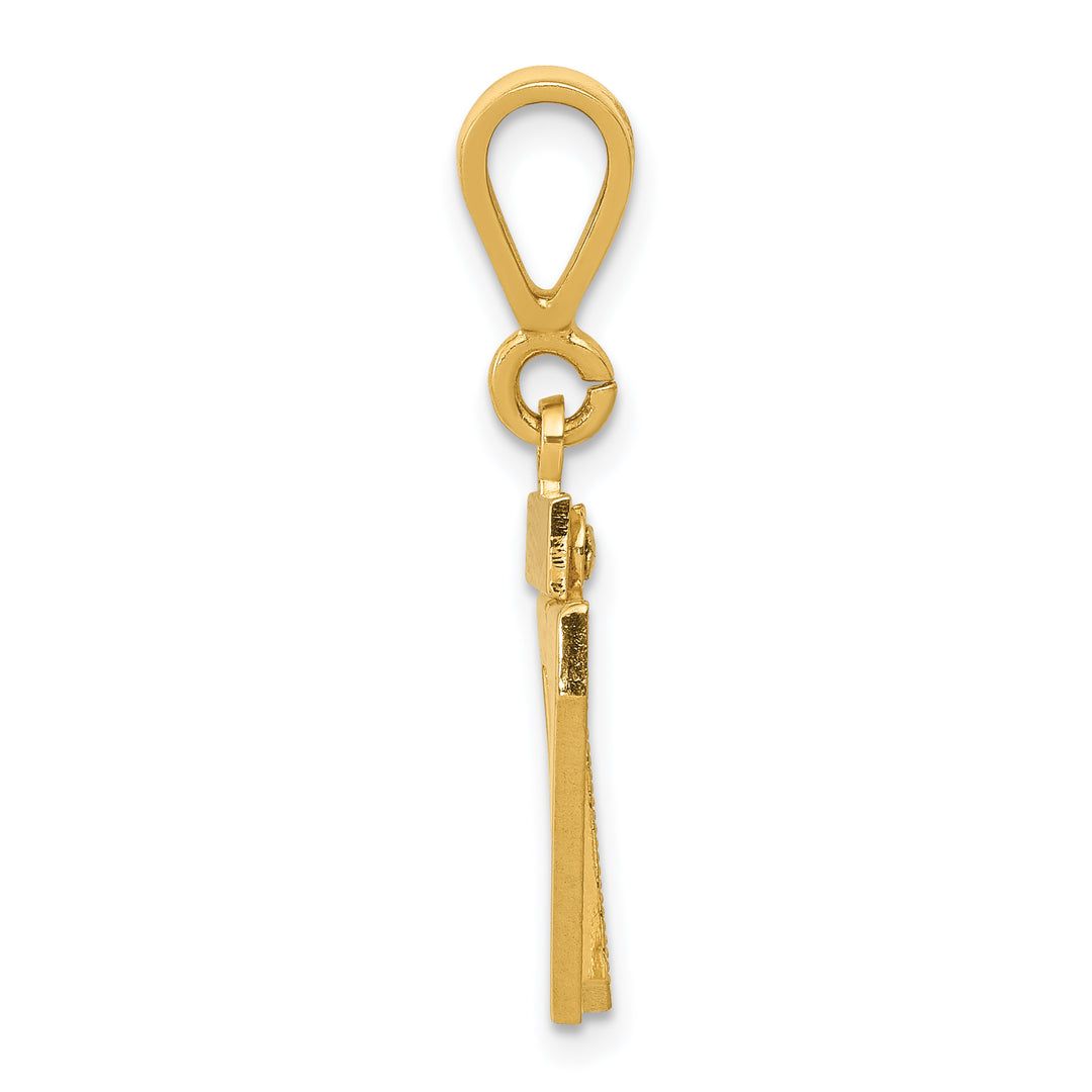 14k yellow gold small polished number 97 charm