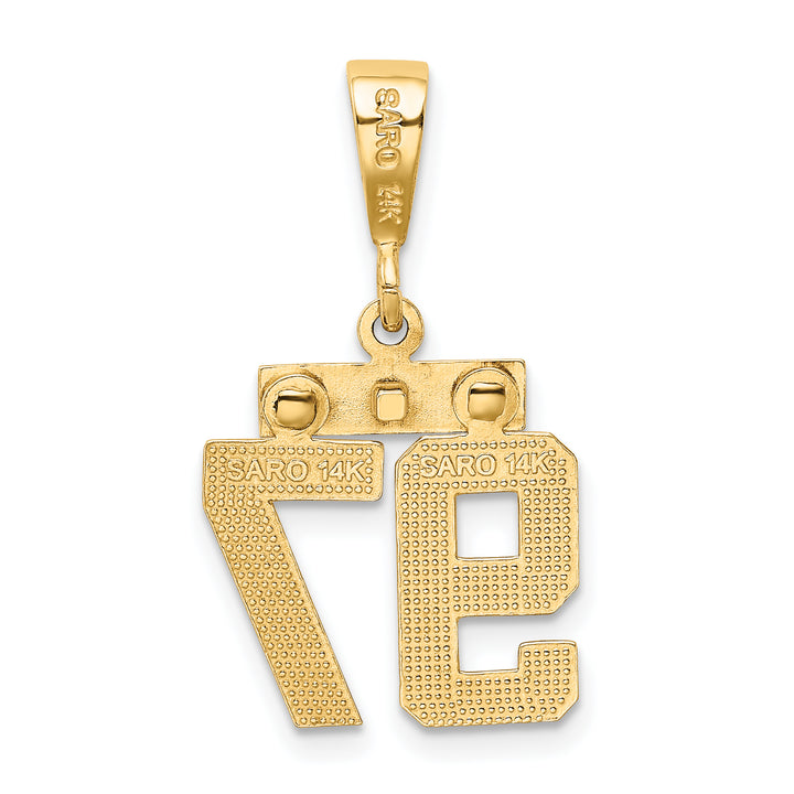 14k yellow gold small polished number 97 charm
