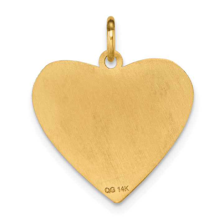 14k Yellow Gold Class of 2025 Heart Charm Pendant