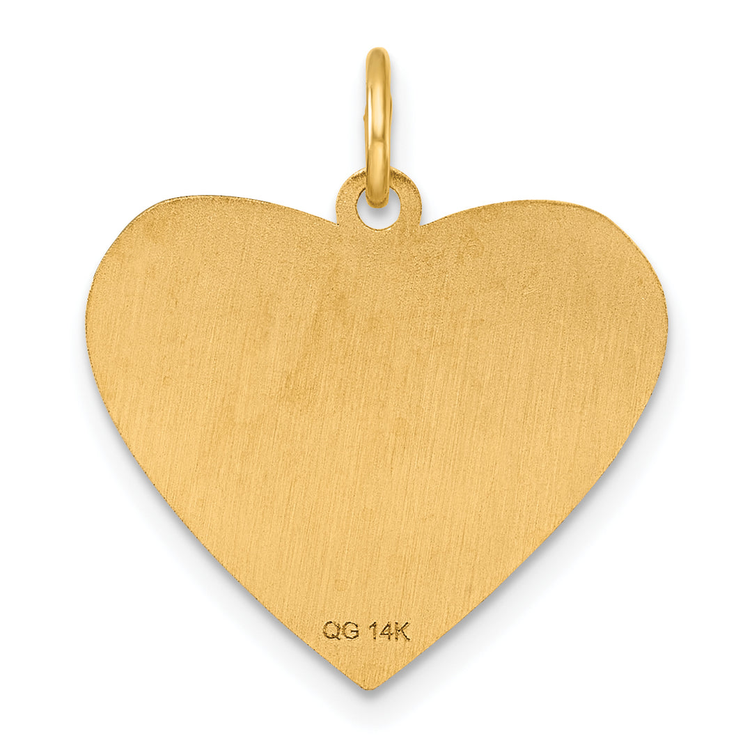 14k Yellow Gold Polished Class of 2026 Heart Charm