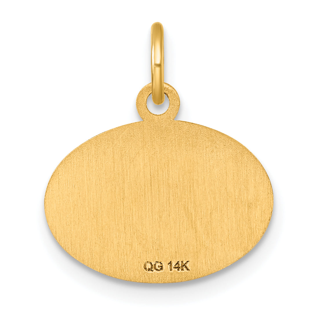 14k Yellow Gold Polished Oval CLASS OF 2025 Charm