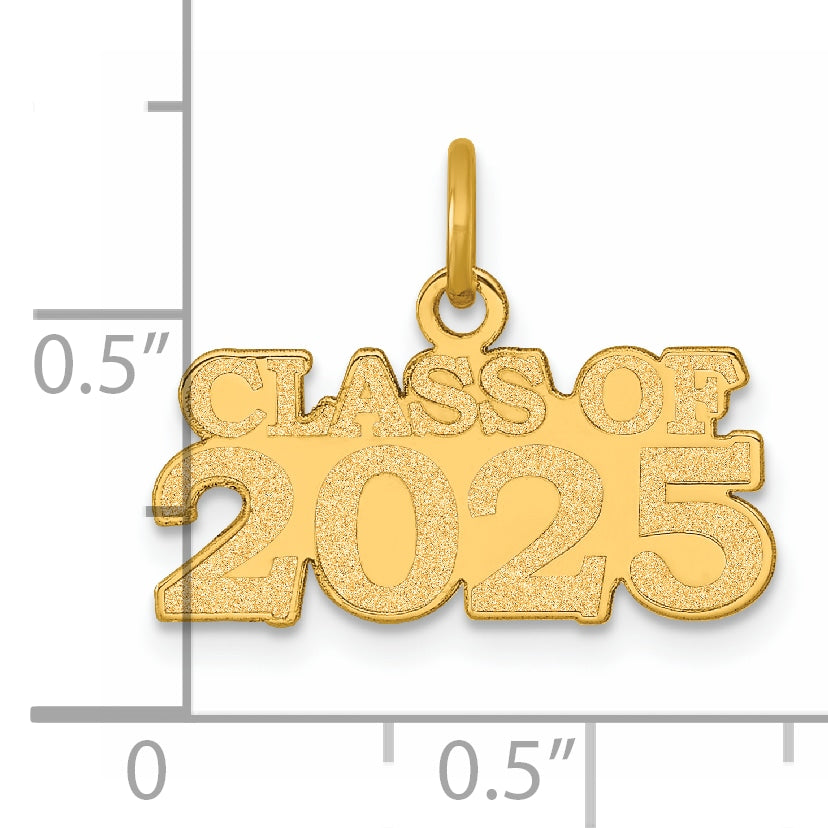 14k Yellow Gold CLASS OF 2025 Charm Pendant