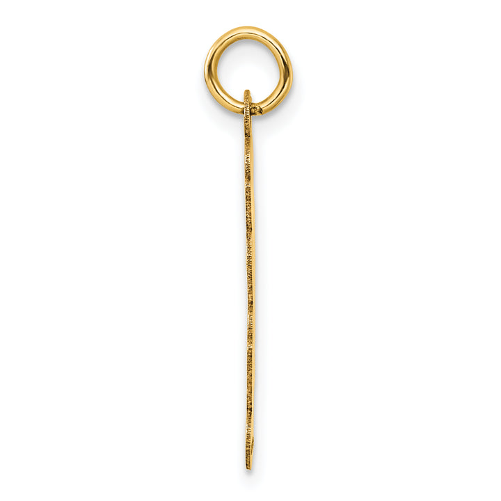 14K Yellow Gold Vertical 2025 Charm Pendant