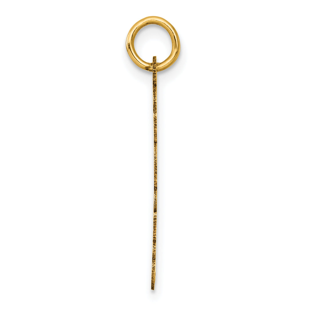 14k Yellow Gold Polished Satin Finish Vertical 2026 Charm