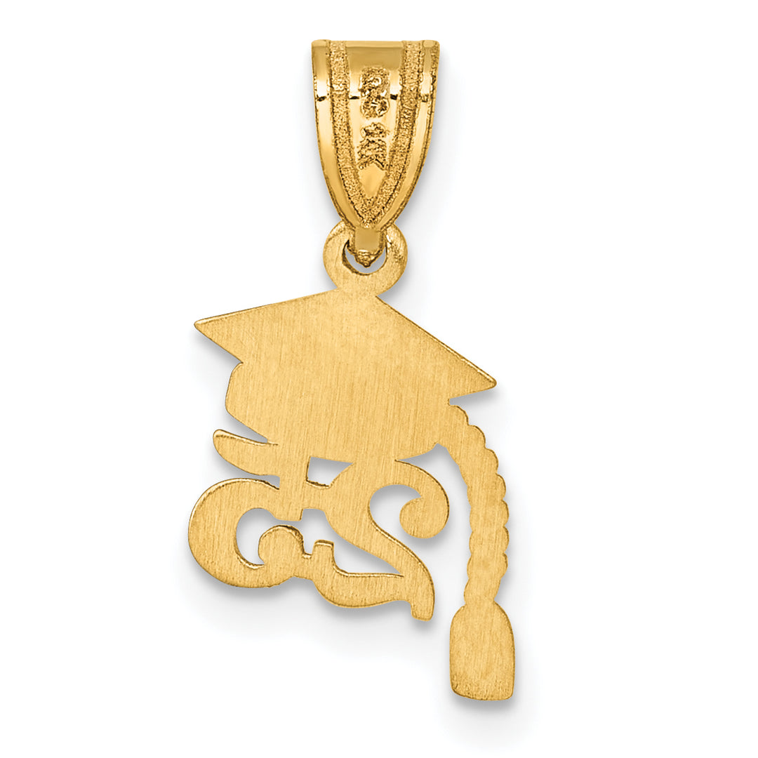 14K Yellow Gold Graduation Cap 25 Tassel Charm