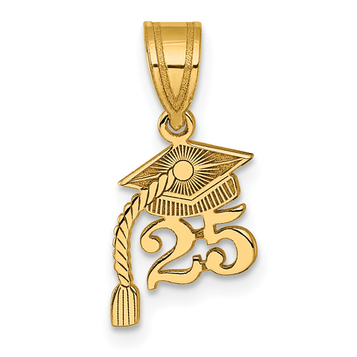 14K Yellow Gold Graduation Cap 25 Tassel Charm