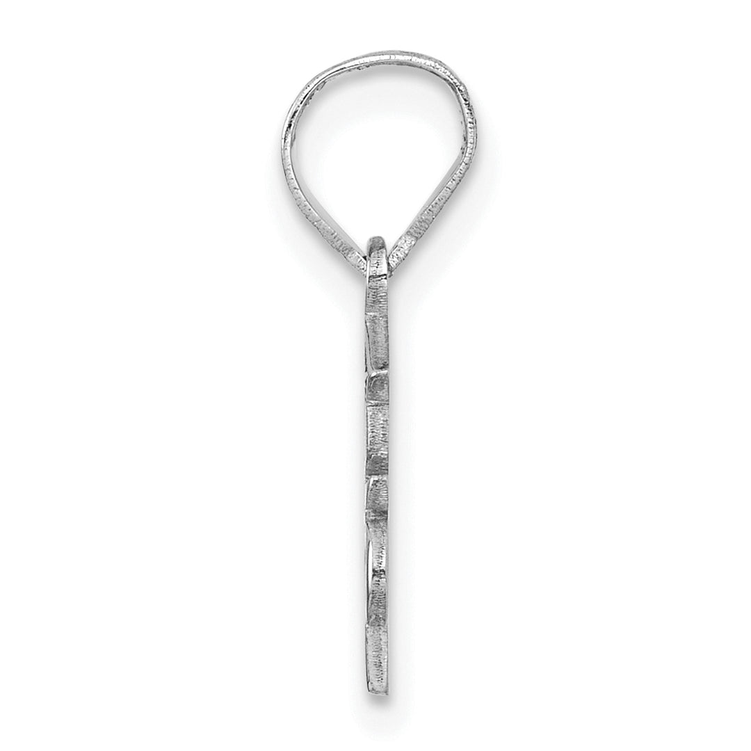 14K White Gold Graduation Cap 25 Tassel Charm