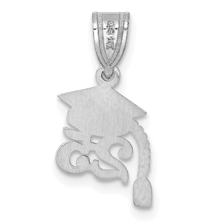 14K White Gold Graduation Cap 25 Tassel Charm