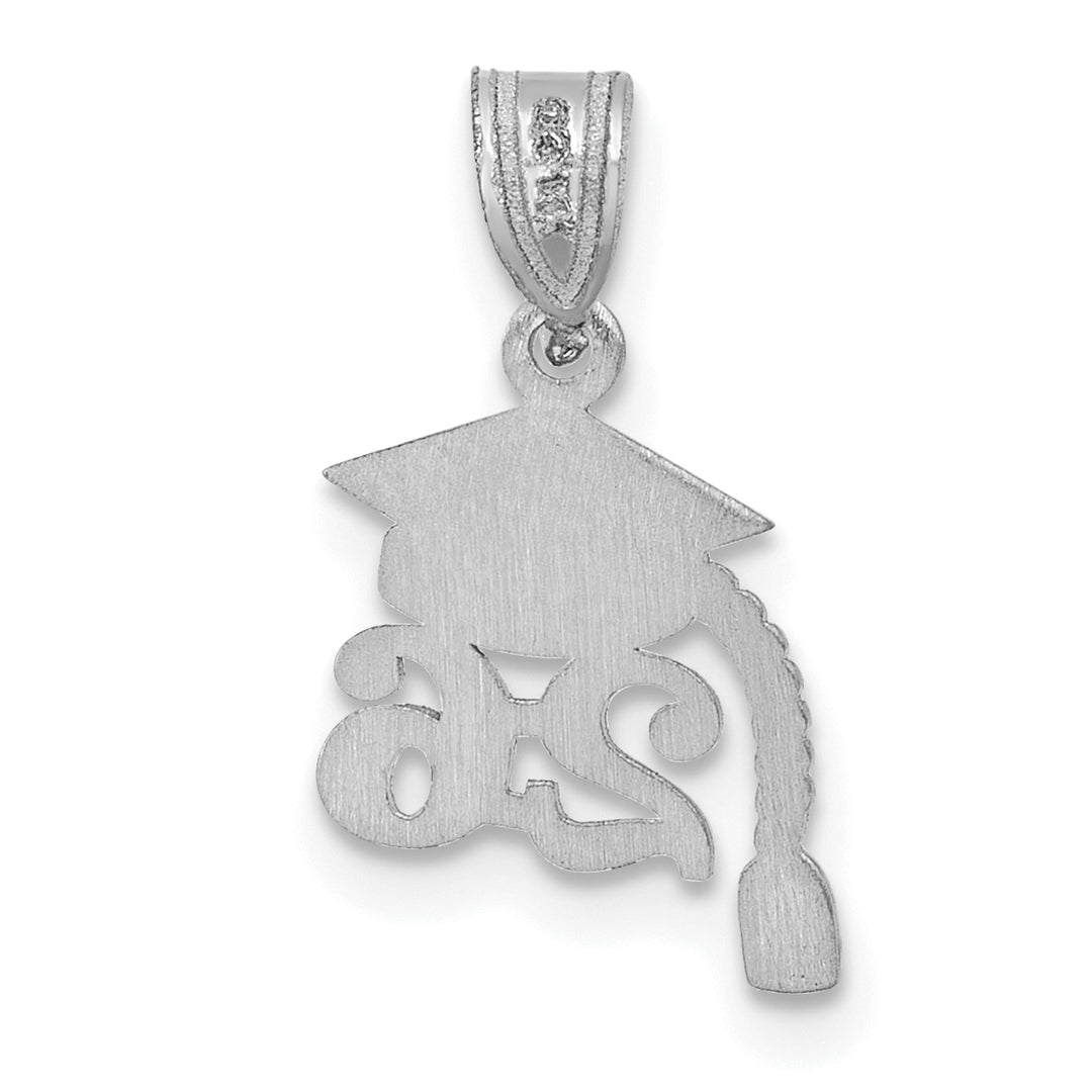 14K White Gold Graduation Cap 26 Tassel Charm
