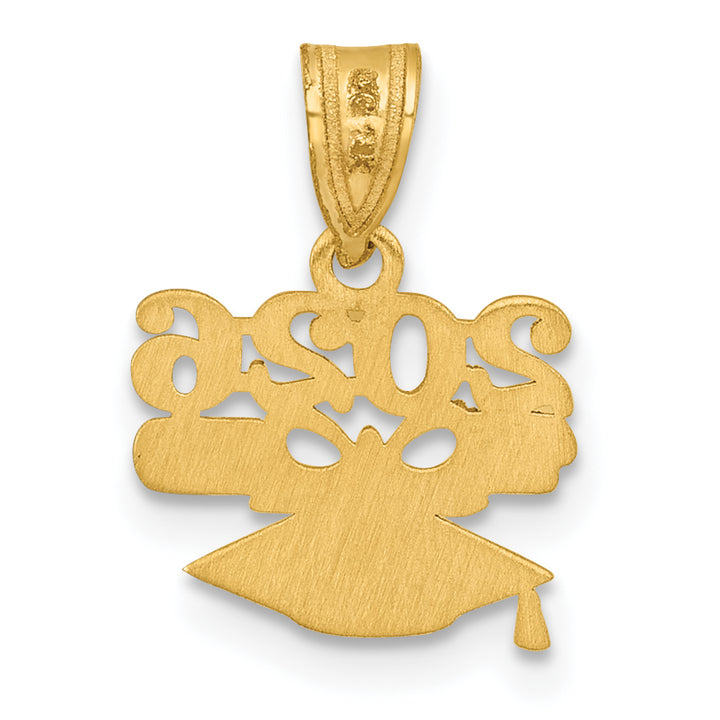 14K Yellow Gold Graduation Cap and Diploma 2026 Charm