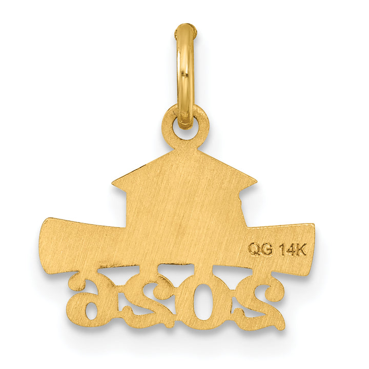 14k Yellow Gold 2026 Graduation Cap Diploma Charm