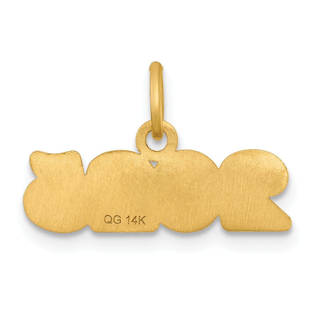 14k Yellow Gold Horizontal 2025 Charm