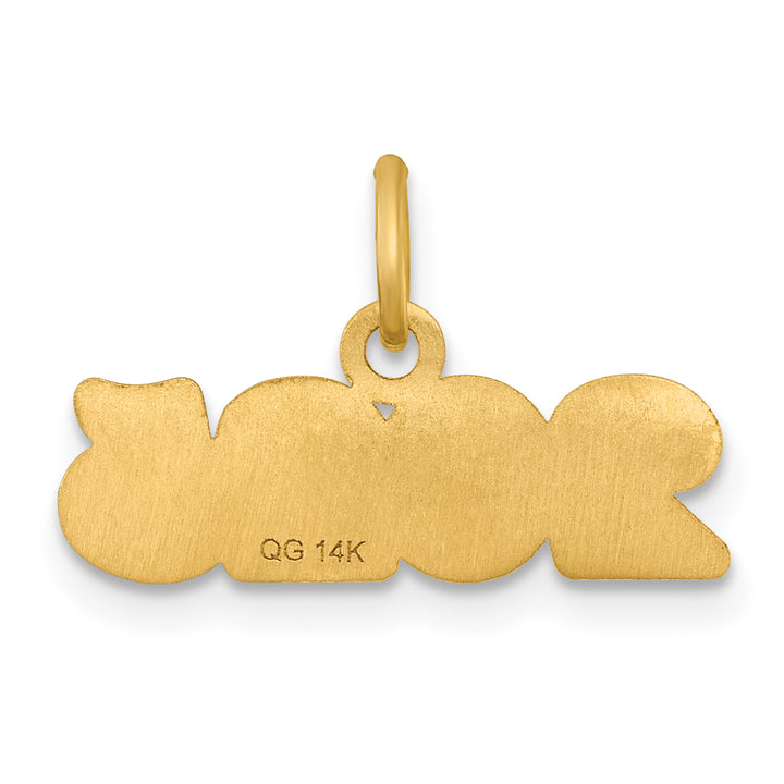 14k Yellow Gold Horizontal 2025 Charm