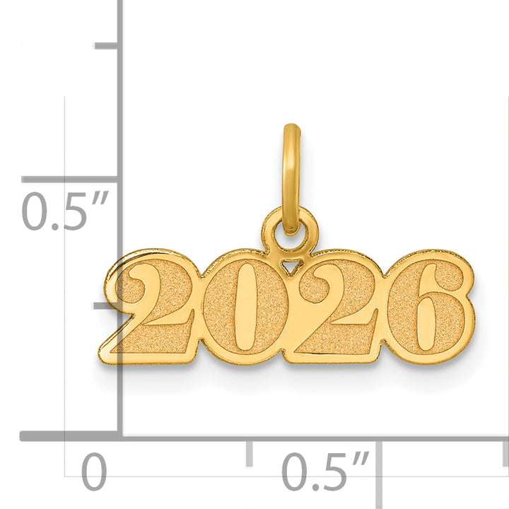 14k Yellow Gold Horizontal Design 2026 Charm