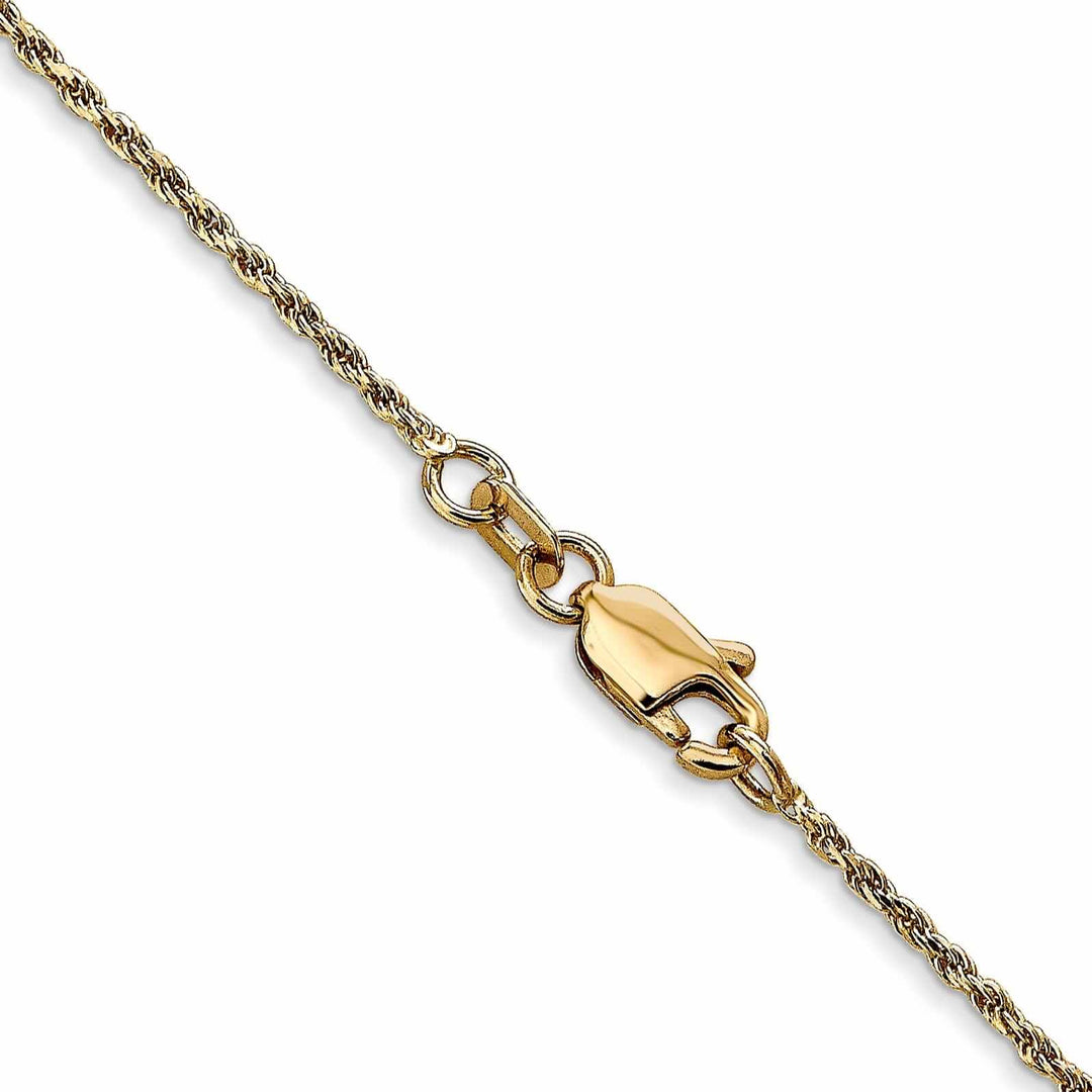 14k Yellow Gold 1.15mm Machine Made Rope Chain