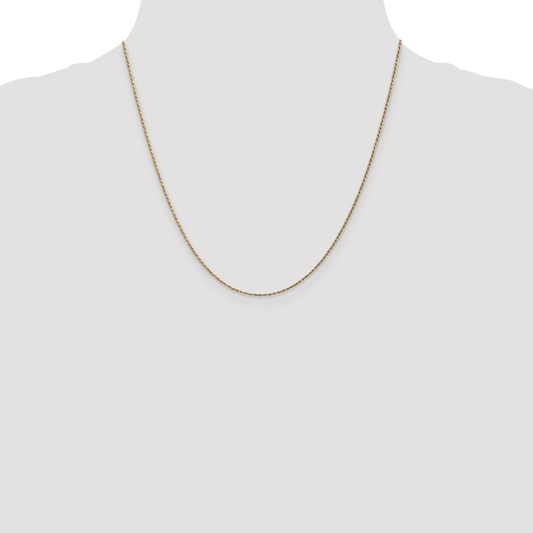 14k Yellow Gold 1.15mm Machine Made Rope Chain