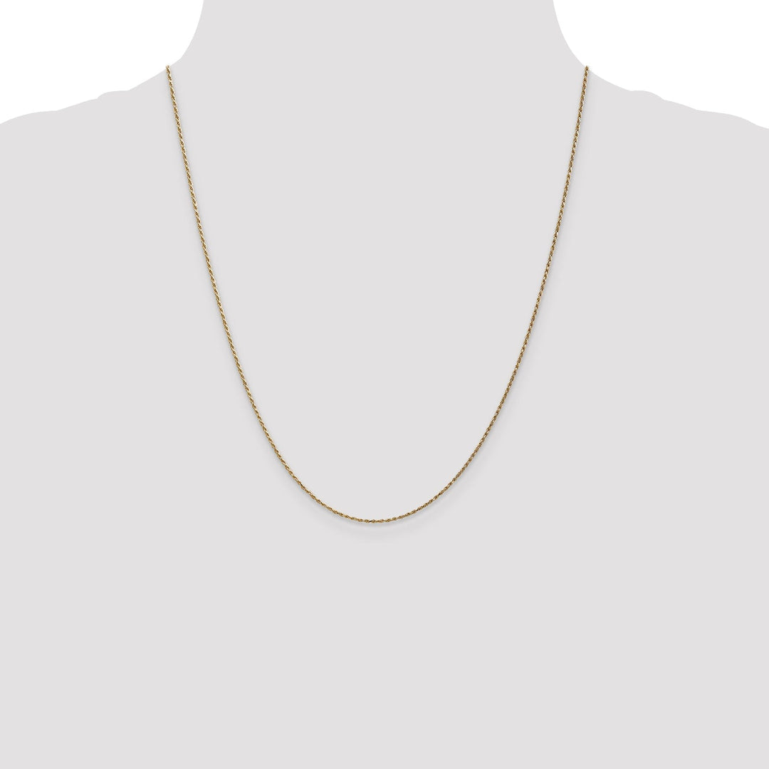 14k Yellow Gold 1.15mm Machine Made Rope Chain