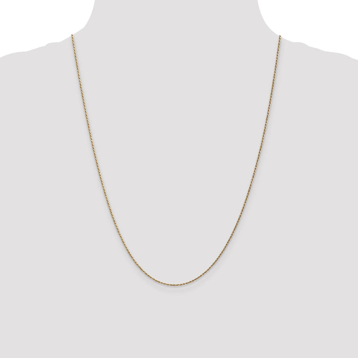 14k Yellow Gold 1.15mm Machine Made Rope Chain