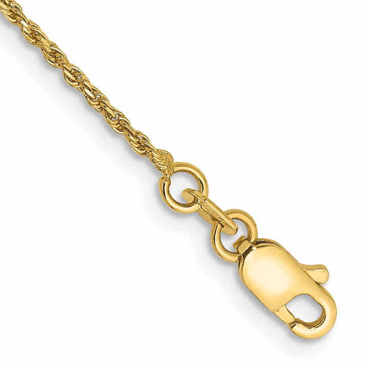 14k Yellow Gold 1.15mm Machine Made Rope Chain