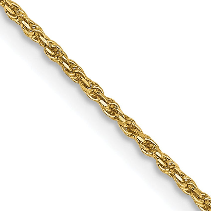 14k Yellow Gold 1.15mm Machine Made Rope Chain