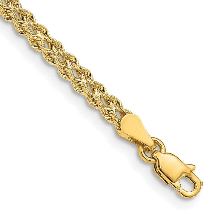 14k Yellow Gold Double Strand Solid Rope Bracelet