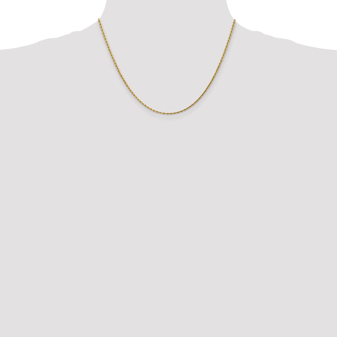 14k Yellow Gold 1.75mm Diamond Cut Rope Chain