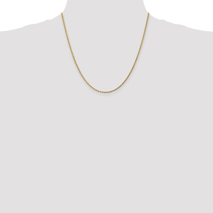 14k Yellow Gold 1.75mm Diamond Cut Rope Chain