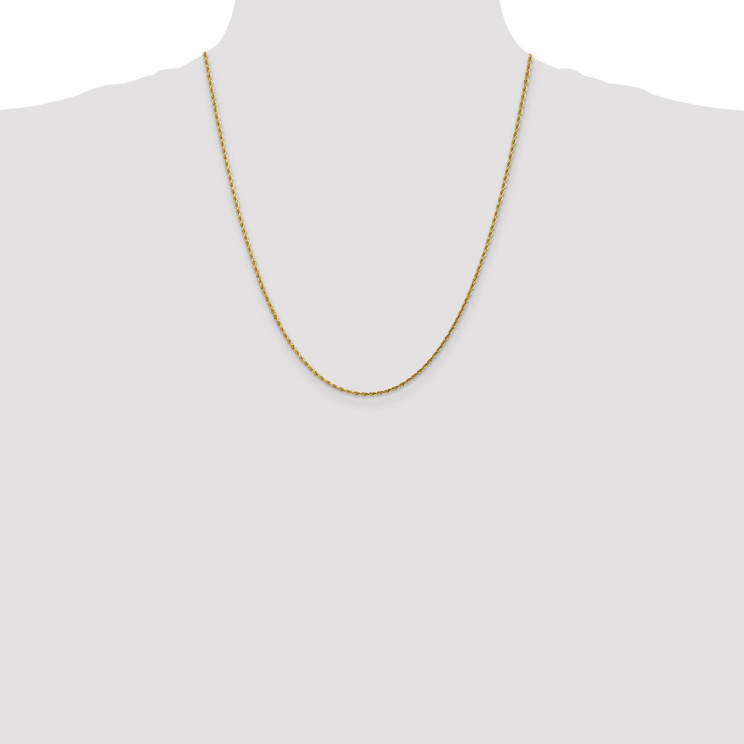 14k Yellow Gold 1.75mm Diamond Cut Rope Chain