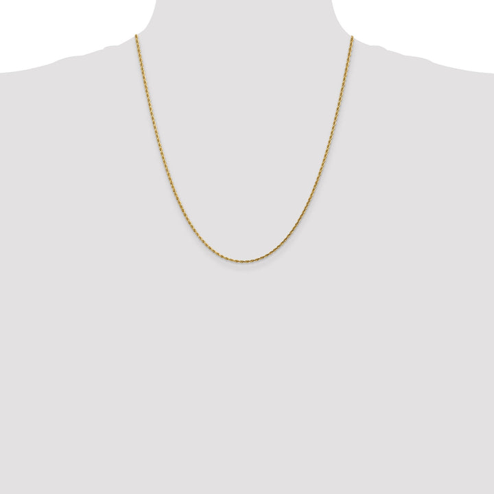 14k Yellow Gold 1.75mm Diamond Cut Rope Chain