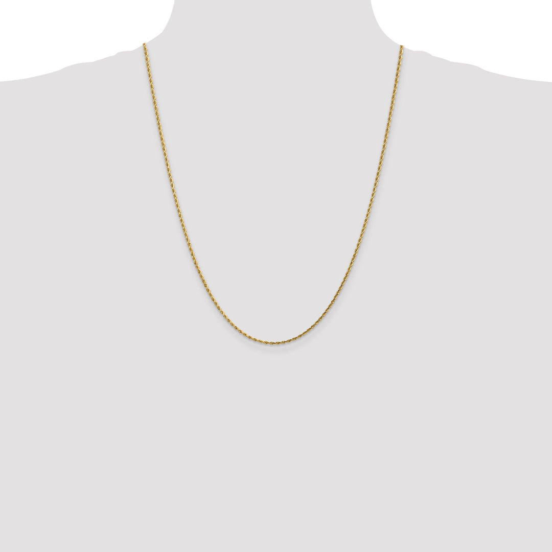 14k Yellow Gold 1.75mm Diamond Cut Rope Chain