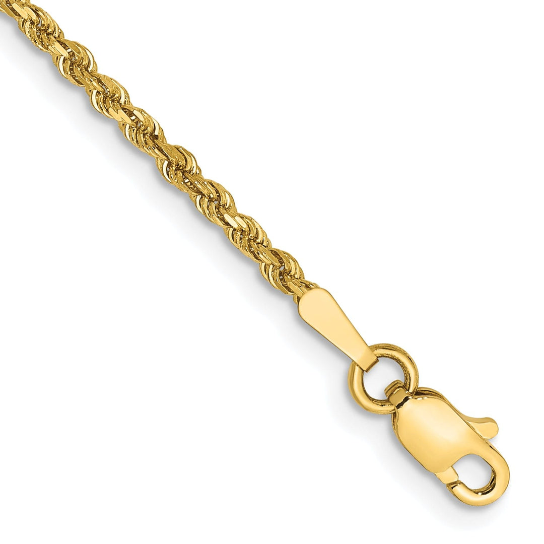 14k Yellow Gold 1.75mm Diamond Cut Rope Chain