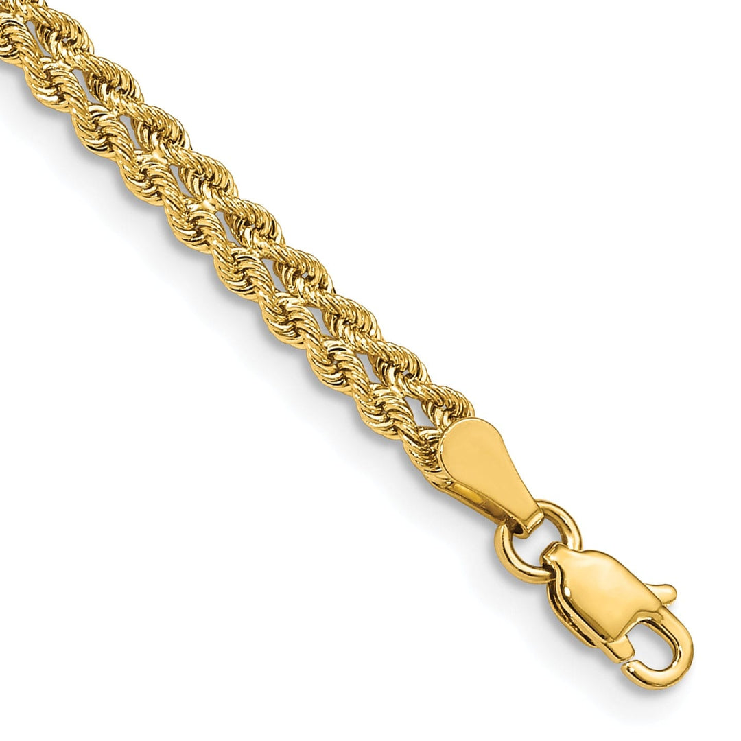 14k Yellow Gold Double Strand Rope Bracelet