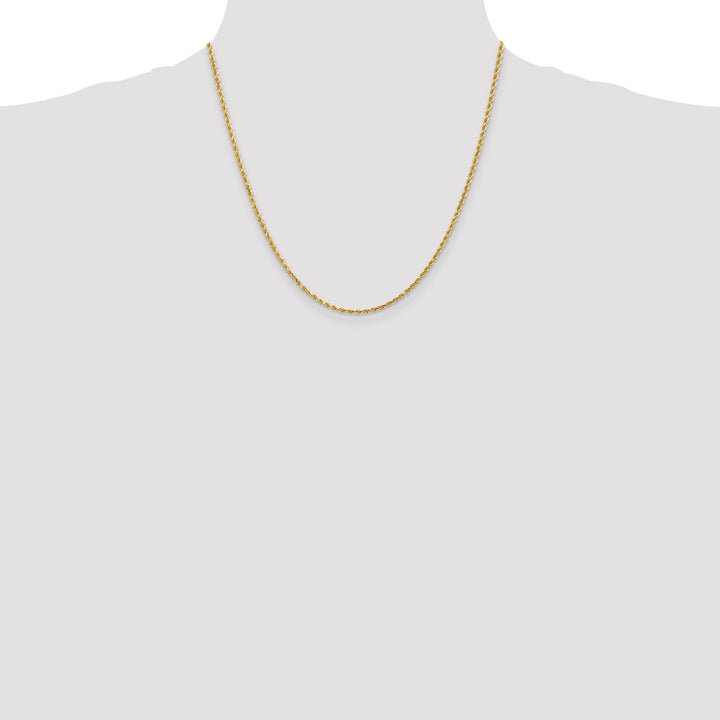 14k Yellow Gold 2.00mm Diamond Cut Rope Chain