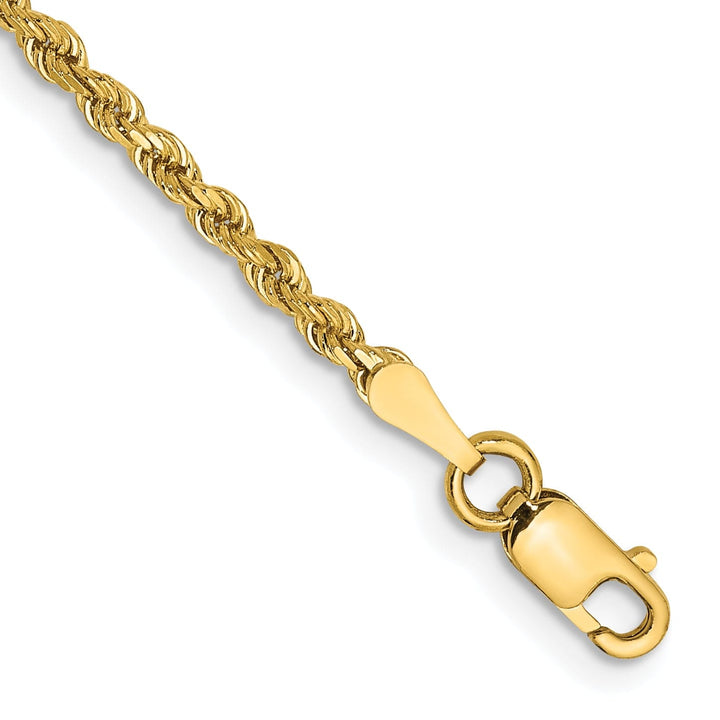 14k Yellow Gold 2.00mm Diamond Cut Rope Chain