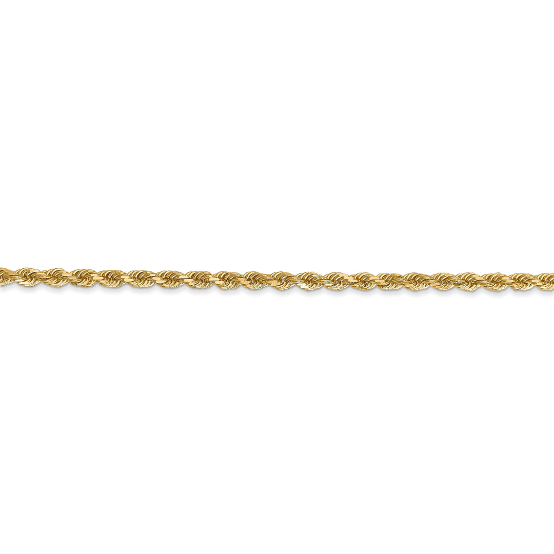 14k Yellow Gold 2.25mm Diamond Cut Rope Chain