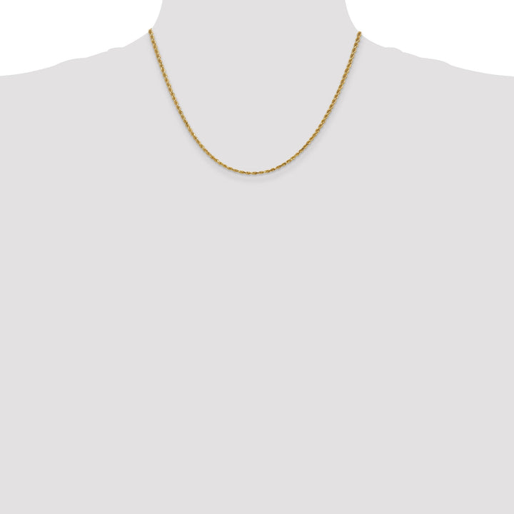 14k Yellow Gold 2.25mm Diamond Cut Rope Chain