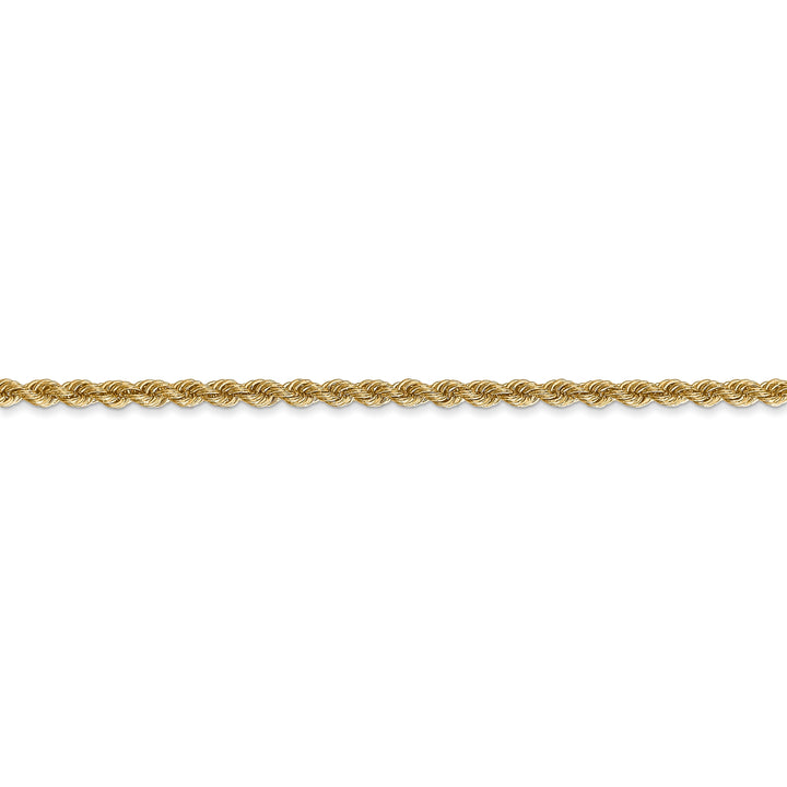 14k Yellow Gold 2.50mm Handmade Rope Chain