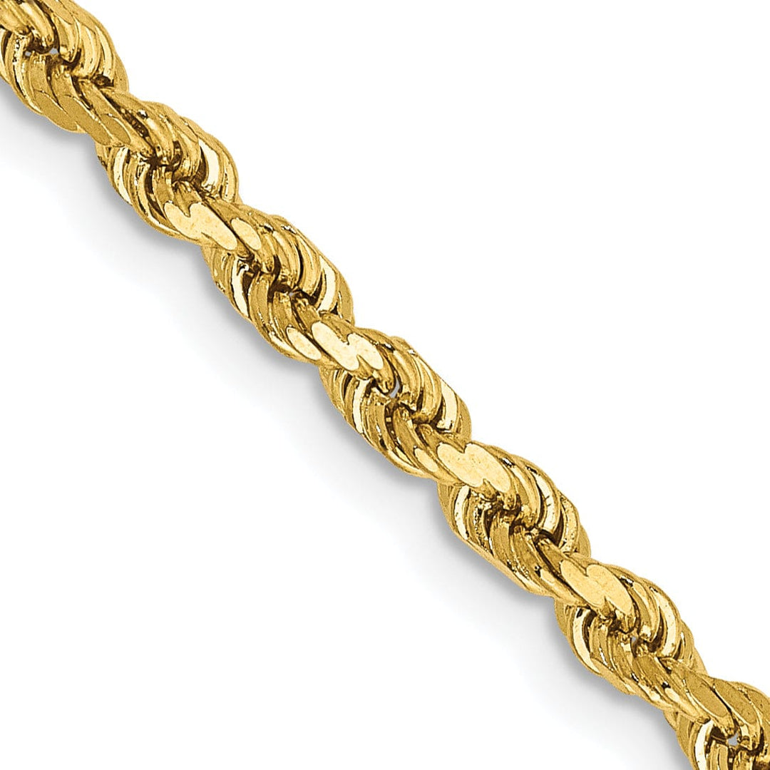 14k Yellow Gold 2.75mm Diamond Cut Rope Chain