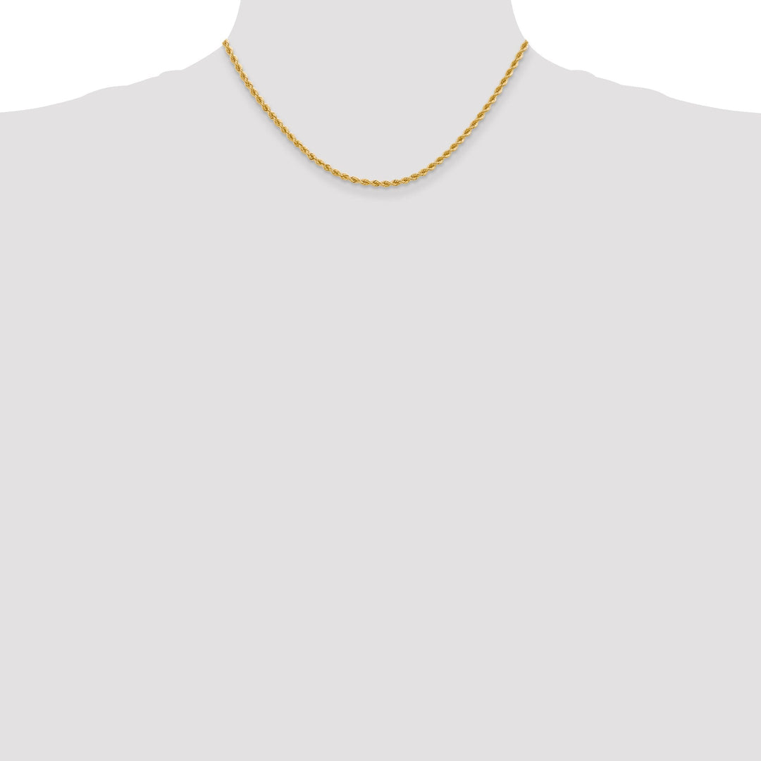 14k Yellow Gold 2.75mm Handmade Rope Chain