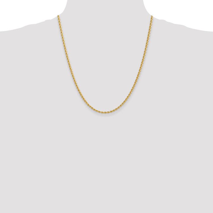 14k Yellow Gold 2.75mm Handmade Rope Chain