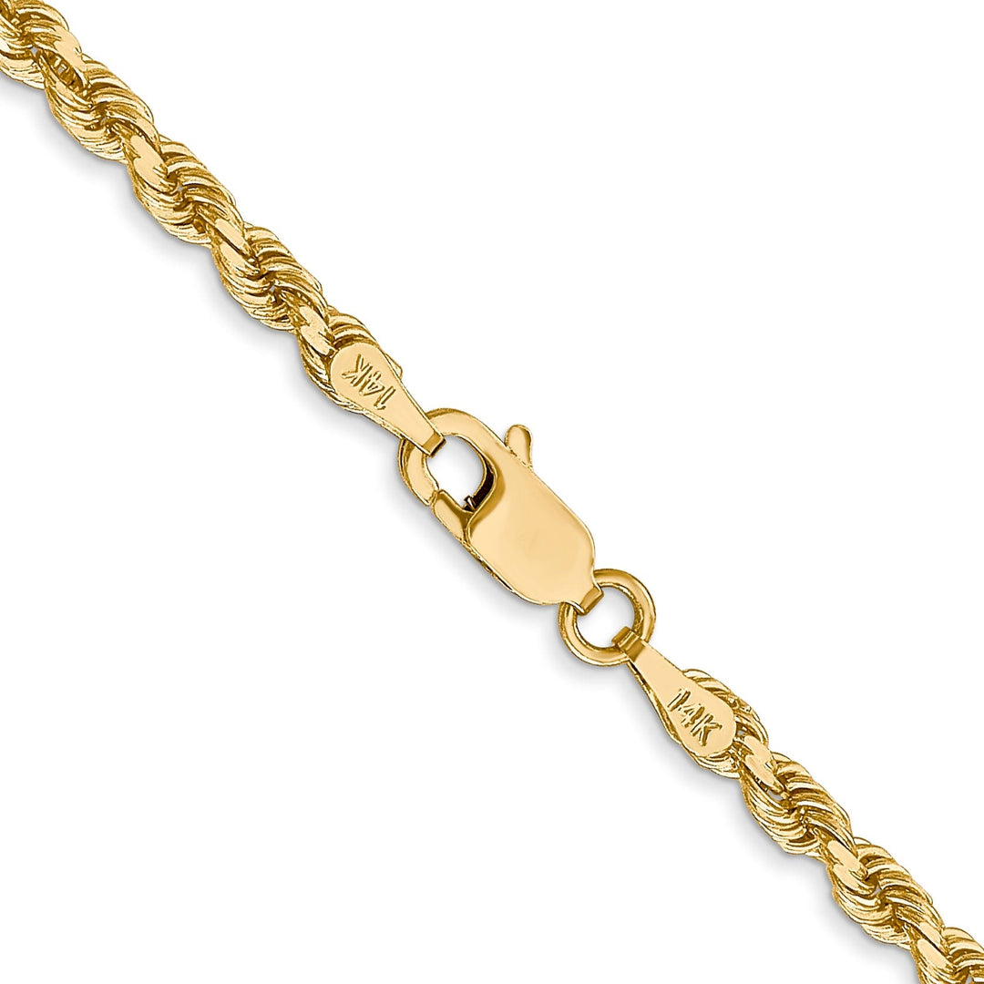 14k Yellow Gold 3.20mm Diamond Cut Rope Chain