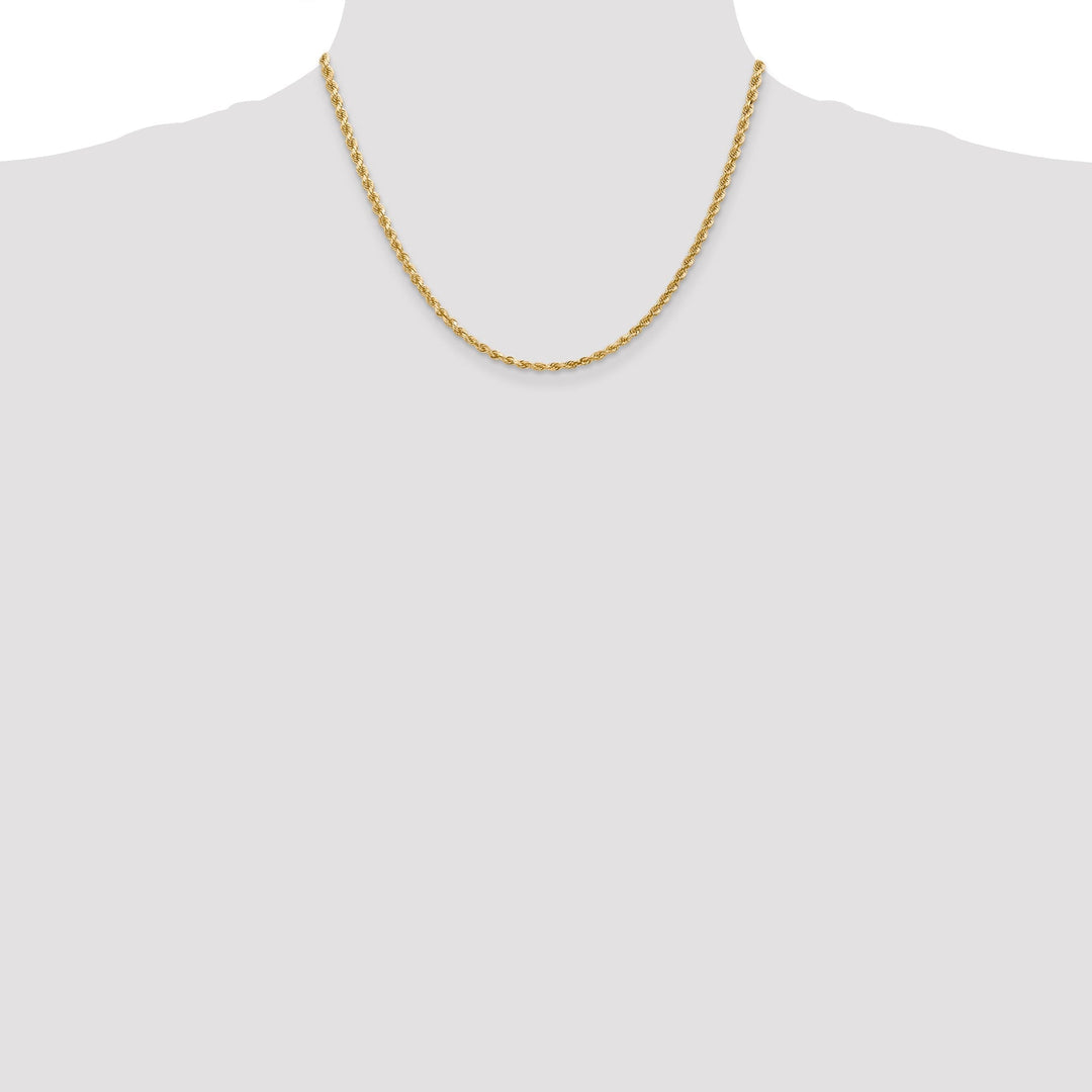 14k Yellow Gold 3.20mm Diamond Cut Rope Chain