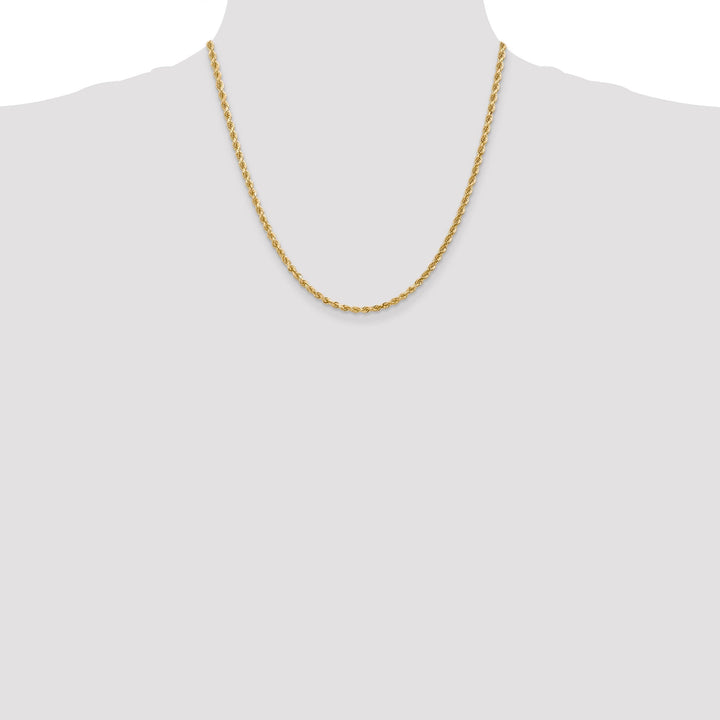 14k Yellow Gold 3.20mm Diamond Cut Rope Chain